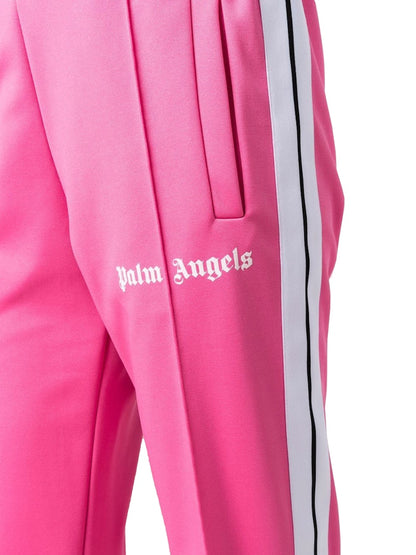 Palm Angels Womens Track Pants Fuchsia/White