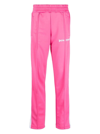 Palm Angels Womens Track Pants Fuchsia/White