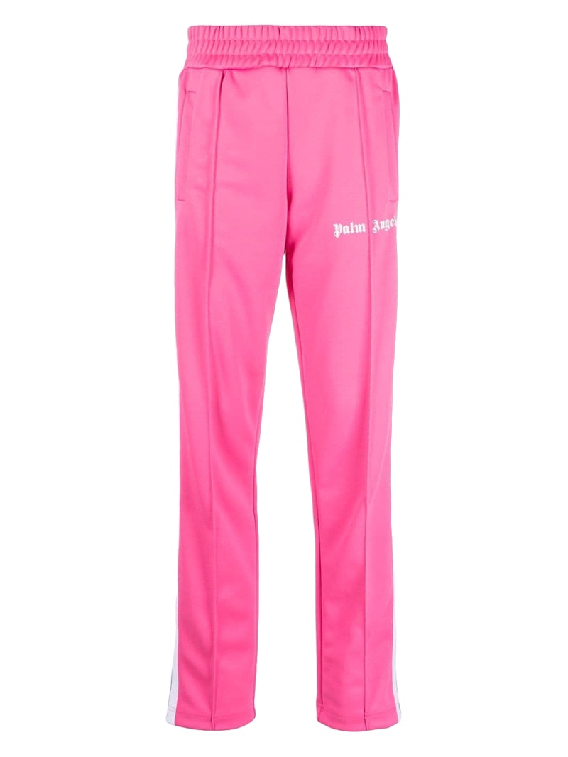 Palm Angels Womens Track Pants Fuchsia/White