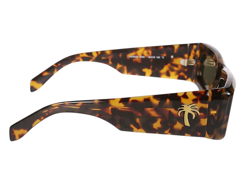 Palm Angels Yreka Sunglasses Havana Green Green (PERI055S24PLA0016055)