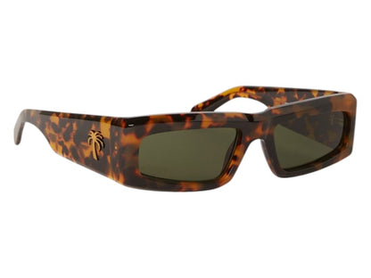 Palm Angels Yreka Sunglasses Havana Green Green (PERI055S24PLA0016055)