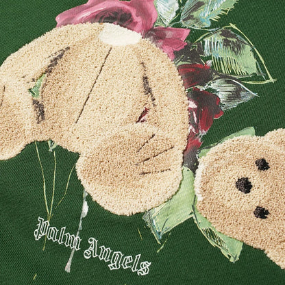Palm Angels x END Bear Rose Hoodie Green