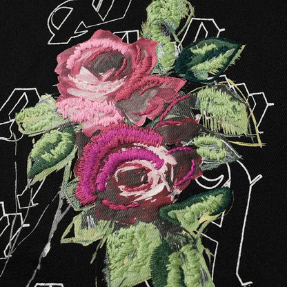 Palm Angels x END Big Rose Hoodie Black