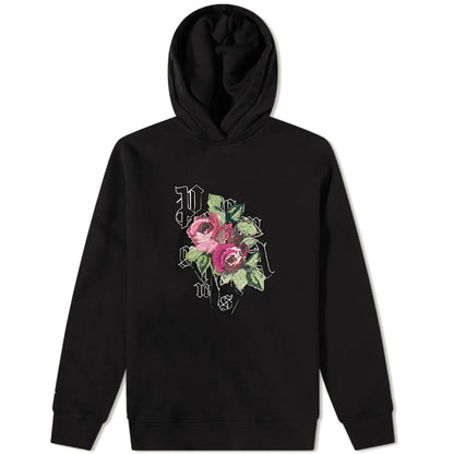 Palm Angels x END Big Rose Hoodie Black