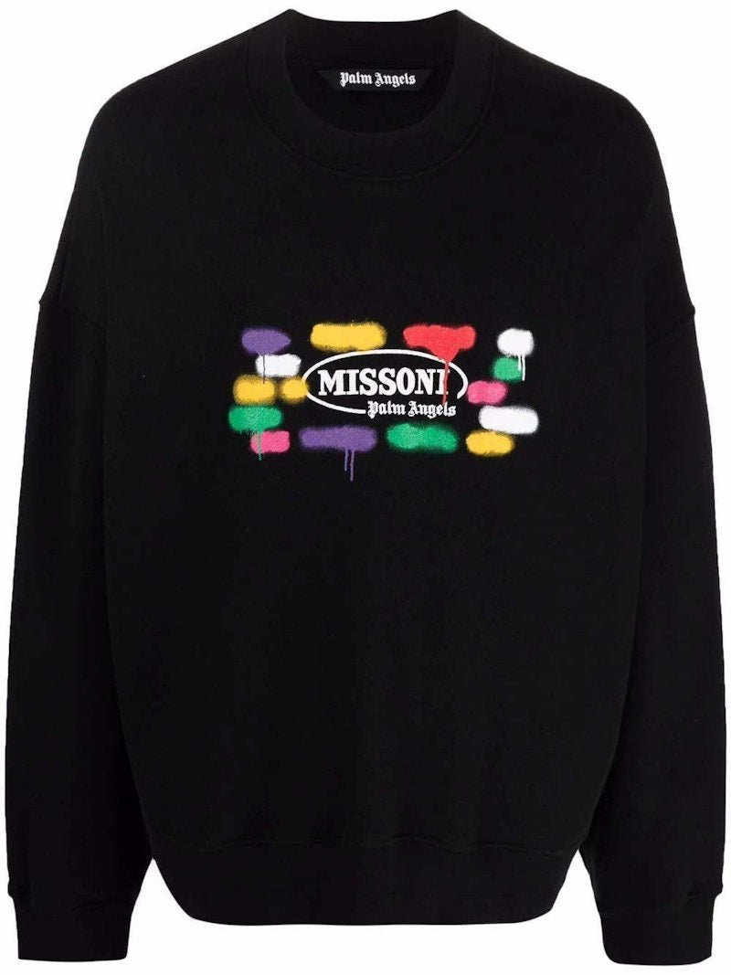 Palm Angels x Missoni Crewneck Sweatshirt Black