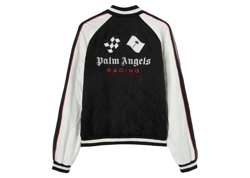 Palm Angels x Moneygram Haas F1 Team Racing Souvenir Jacket Black White Red