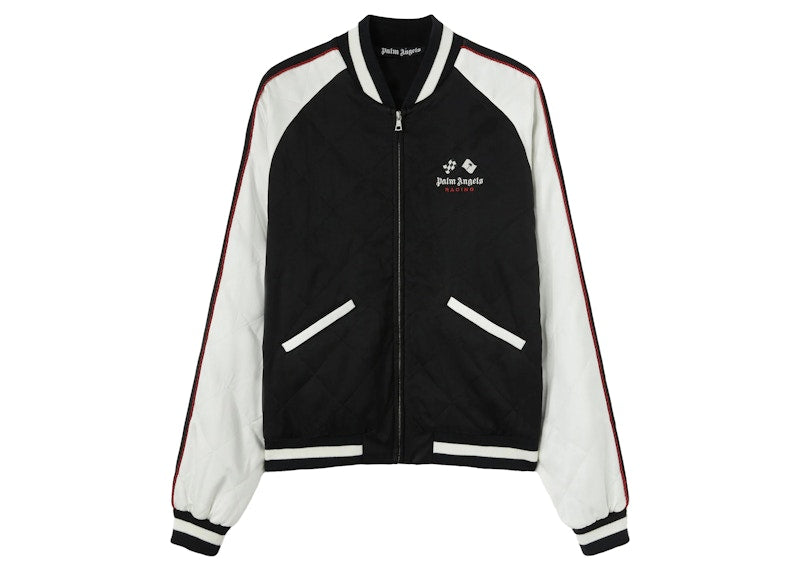 Palm Angels x Moneygram Haas F1 Team Racing Souvenir Jacket Black White Red