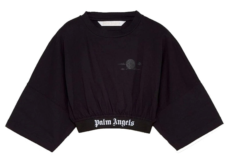 Palm Angels x Team Wang Cropped Womens T-shirt Black