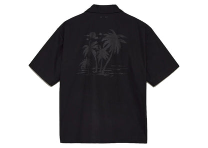 Palm Angels x Team Wang Palm Trees Bowling Shirt Black