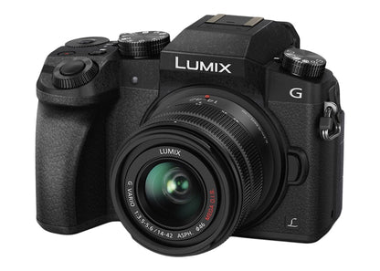Panasonic LUMIX G7 4K Digital Camera with LUMIX G VARIO 14-42mm + 45-150mm Lenses DMC-G7WK