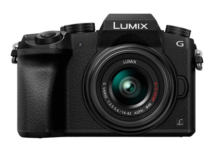 Panasonic LUMIX G7 Interchangeable Lens 4K Ultra HD Black DSLM Camera + 14-42mm Lens DMC-G7KK