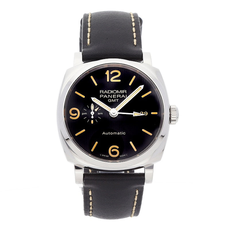 Panerai Radiomir 1940 3-Days GMT Brown Leather Strap PAM 657