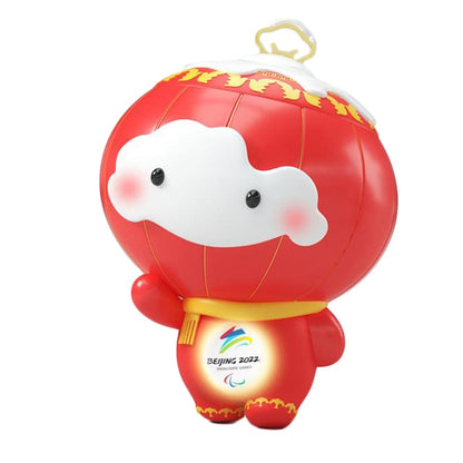 Paralympic Beijing 2022 Official Mascot Shuey Rhon Rhon Small Figure Red