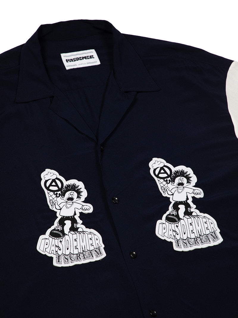 Pas de Mer Iscream Shirt (In-Store) Dark Blue/White