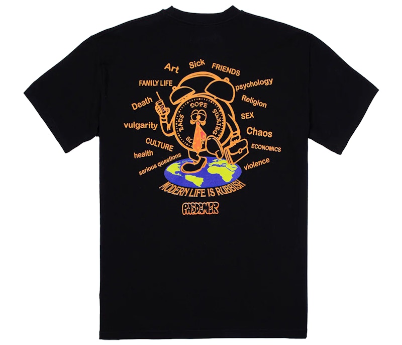 Pas de Mer Life Is Rubbish T-shirt Black