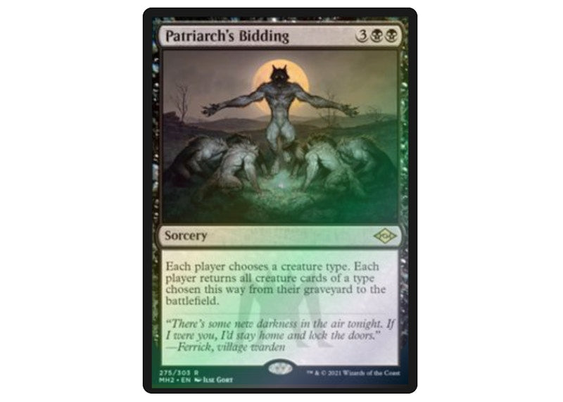 Patriarch's Bidding (Foil) Magic: The Gathering TCG Modern Horizons 2 Rare #275 (Ungraded)