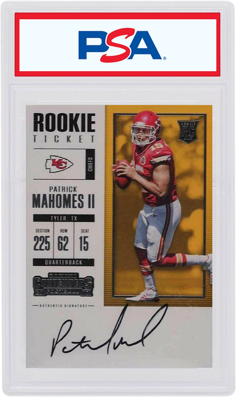 Patrick Mahomes 2017 Panini Contenders Rookie Autograph #303 (PSA or BGS Graded)