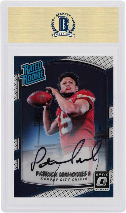 Patrick Mahomes 2017 Panini Donruss Optic Rookie Autograph #177 (PSA or BGS Graded)