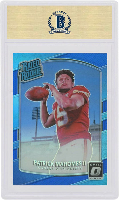 Patrick Mahomes 2017 Panini Donruss Optic Rookie Blue /149 #177 (PSA or BGS Graded)