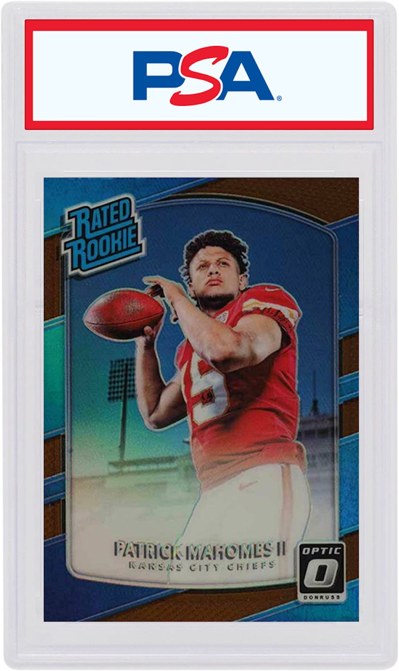 Patrick Mahomes 2017 Panini Donruss Optic Rookie Bronze #177 (PSA or BGS Graded)