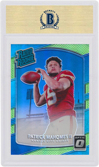 Patrick Mahomes 2017 Panini Donruss Optic Rookie Lime #177 (PSA or BGS Graded)