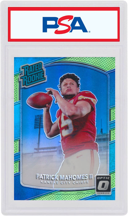 Patrick Mahomes 2017 Panini Donruss Optic Rookie Lime #177 (PSA or BGS Graded)