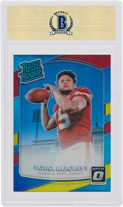 Patrick Mahomes 2017 Panini Donruss Optic Rookie Red/Yellow #177 (PSA or BGS Graded)