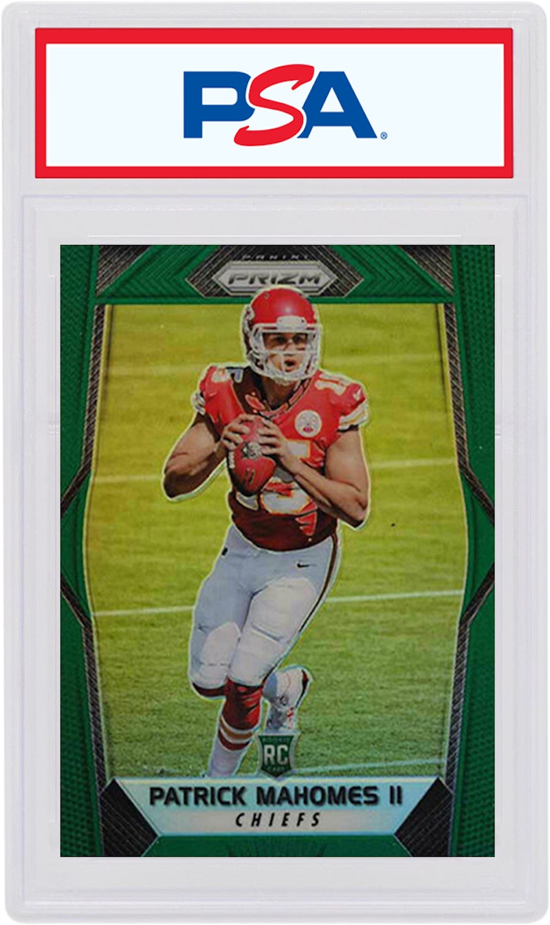 Patrick Mahomes 2017 Panini Prizm Rookie Green #269 (PSA or BGS Graded)