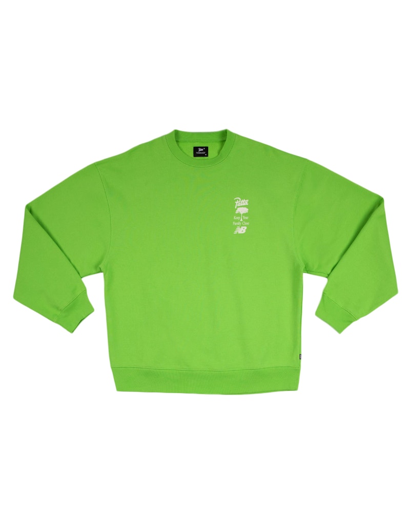 Patta New Balance Family Crewneck Sweater Fluoro Green
