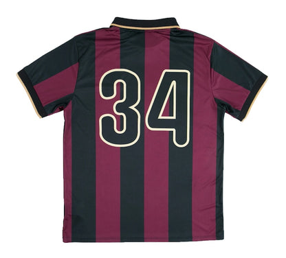 Patta Soundsystem x Smib Script Logo Football Jersey Black/Cabernet