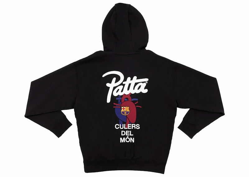 Patta x FC Barcelona Solo Swoosh Culers del Món Hooded Sweater Black/Deep Royal Blue