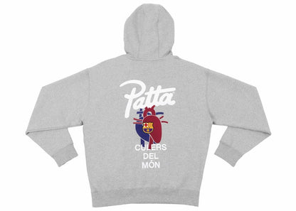 Patta x Barcelona FC Culers del Món Hooded Sweater Dark Grey Heather/Deep Royal Blue