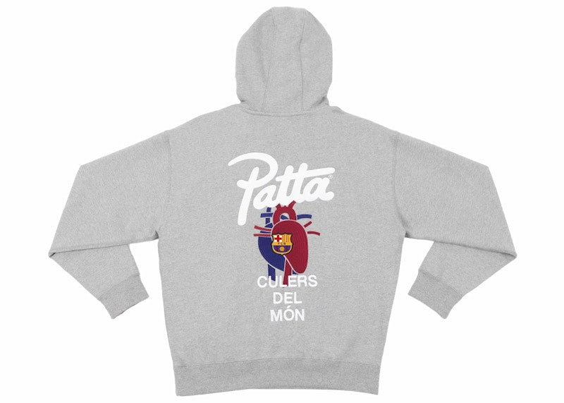 Patta x Barcelona FC Culers del Món Hooded Sweater Dark Grey Heather/Deep Royal Blue