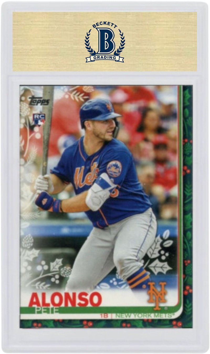 Pete Alonso 2019 Topps Holiday Rookie No Lights on Bat/ Regular Socks #71