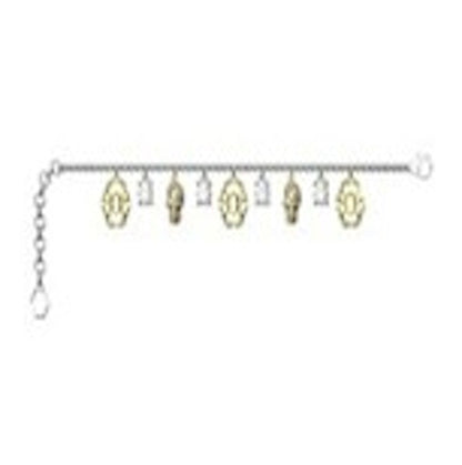 Philipp Plein 3D $kull Crystal Cable Chain Bracelet Two Tone