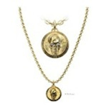 Philipp Plein 3D $kull Crystal Cable Chain Necklace Gold
