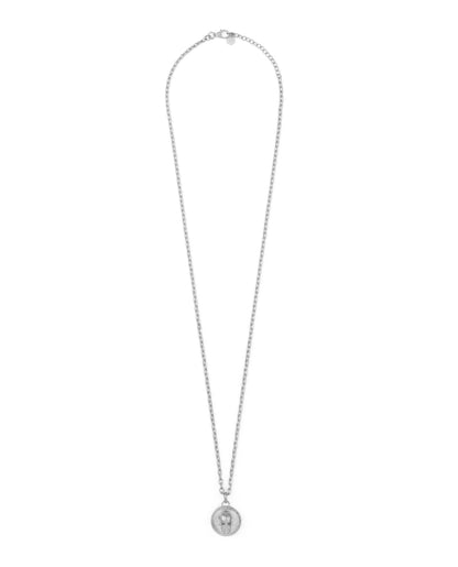 Philipp Plein 3D $kull Crystal Cable Chain Necklace Stainless Steel