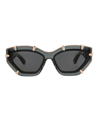 Philipp Plein Cat Eye-Frame Acetate Sunglasses Grey Grey Smoke (SPP099V-55-0819)