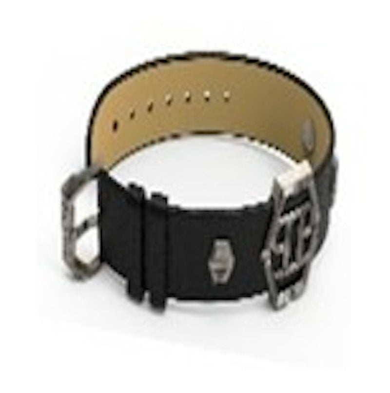 Philipp Plein Hexagon Calf Leather Bracelet Stainless Steel