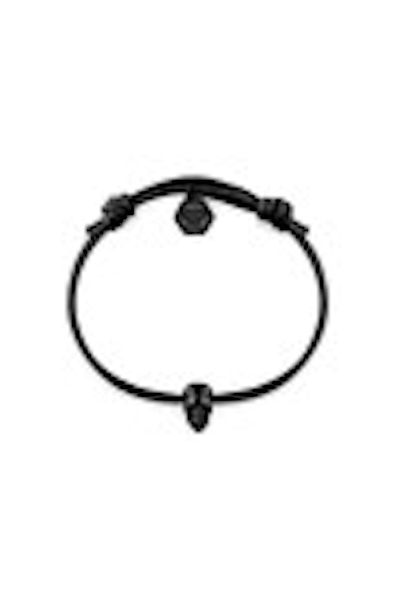 Philipp Plein Linked Cotton Cord Bracelet Black