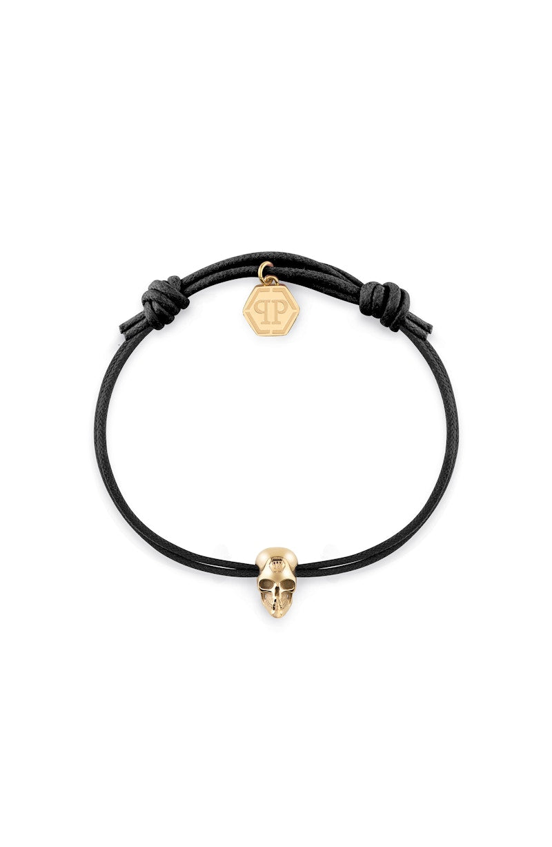 Philipp Plein Linked Cotton Cord Bracelet Gold