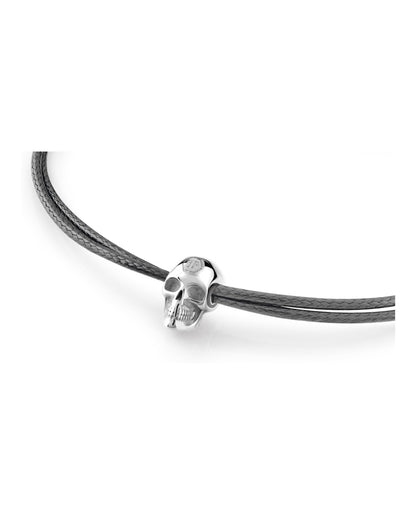 Philipp Plein Linked Cotton Cord Bracelet Stainless Steel