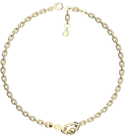 Philipp Plein Plein Edge Cable Chain Necklace Gold