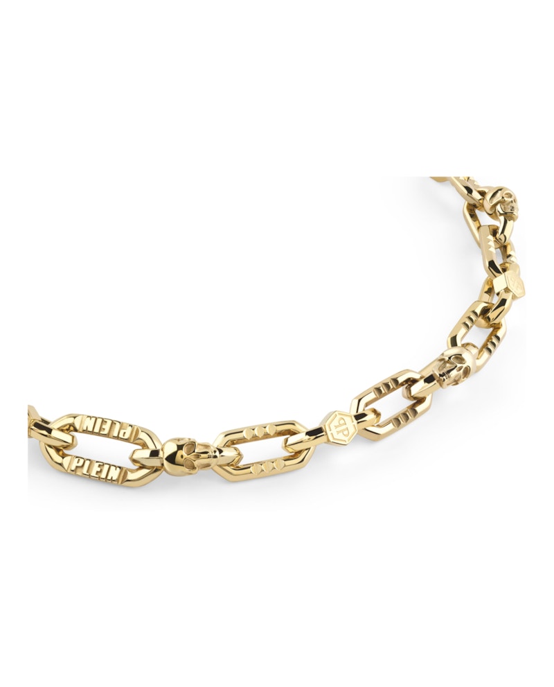 Philipp Plein Plein Edge Cable Chain Necklace Gold