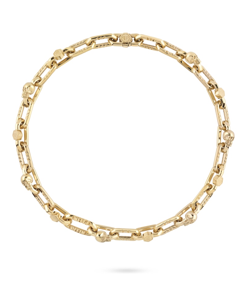 Philipp Plein Plein Edge Cable Chain Necklace Gold