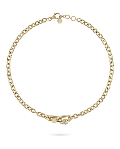 Philipp Plein Plein Edge Cable Chain Necklace Gold