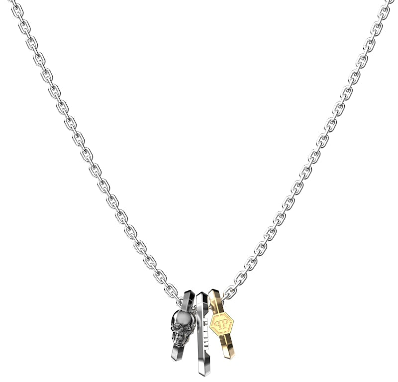 Philipp Plein Plein Edge Cable Chain Necklace Two Tone
