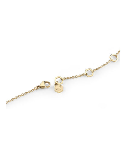 Philipp Plein Plein Mini Logo Cable Chain Necklace Gold