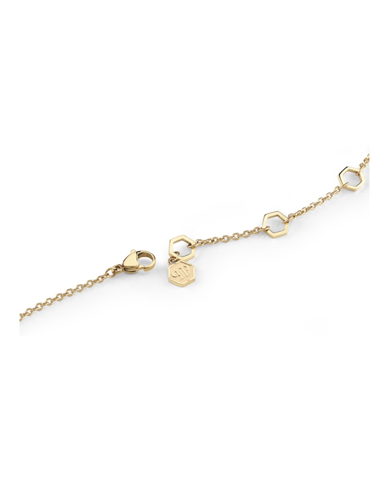 Philipp Plein Plein Mini Logo Cable Chain Necklace Gold