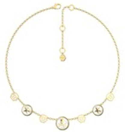 Philipp Plein Plein Mini Logo Cable Chain Necklace Gold